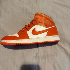 Nike Women's Orange and White Sneakers